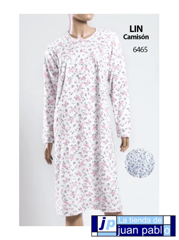 LIN 6465 Camison Acolchada Estampada