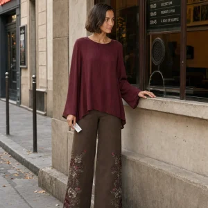 Blusa seda espalda botones