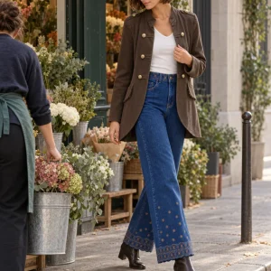 Chaqueta alamares larga