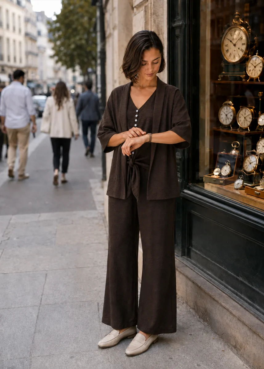 Pantalones anchos fluidos