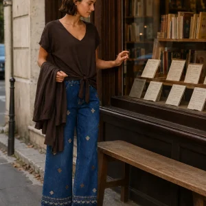 Blusa fluida nudo