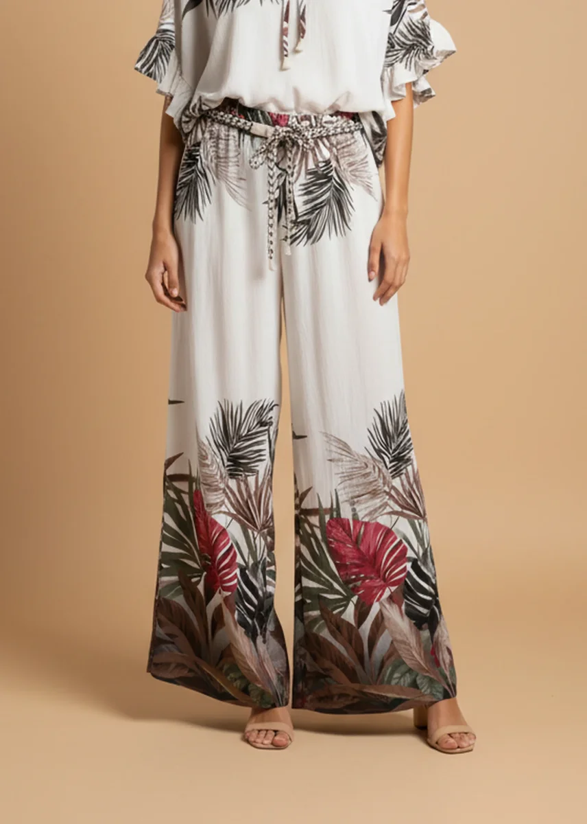 Pantalones estampados palazzo