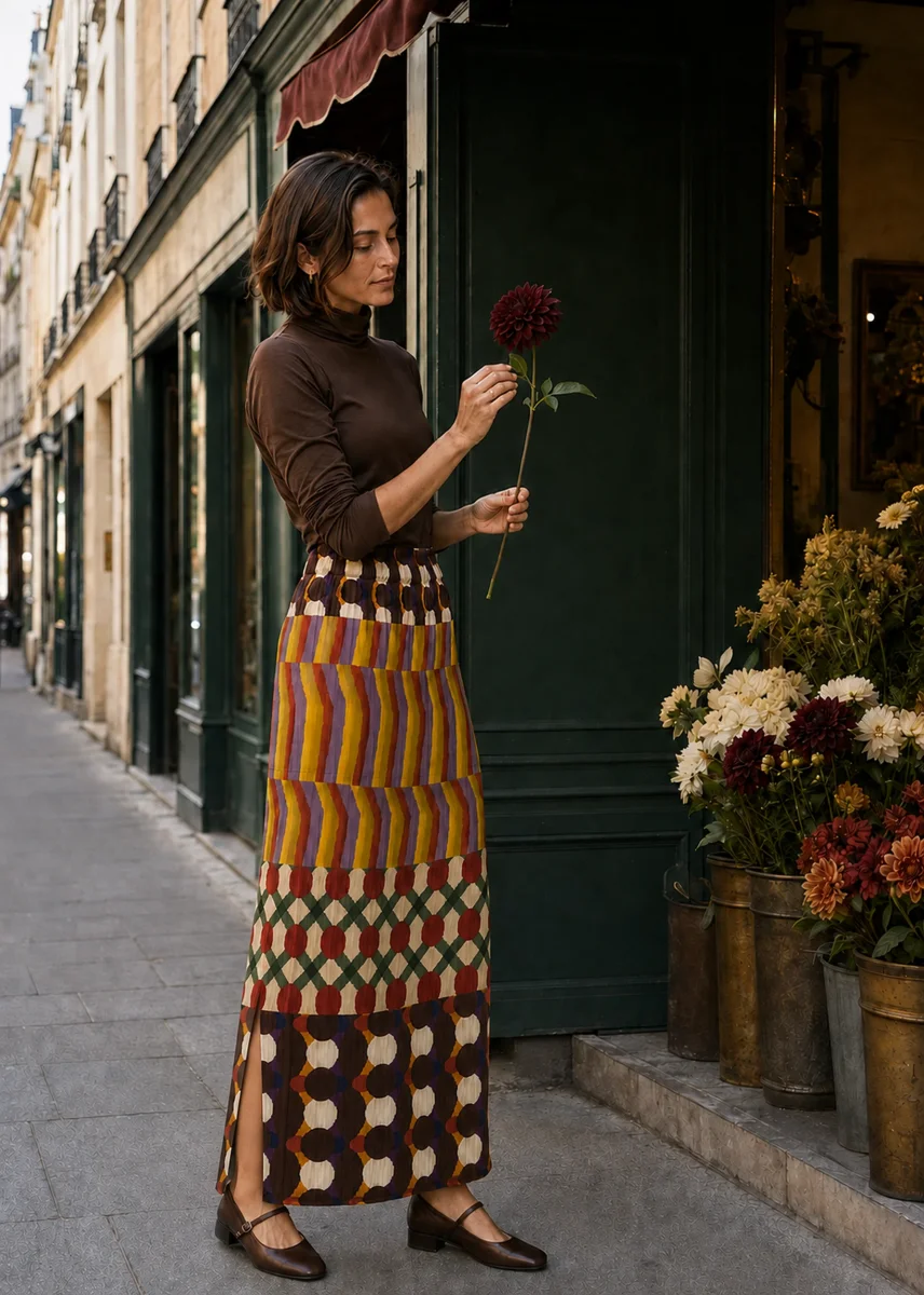 Falda plisada estampada - Imagen 2