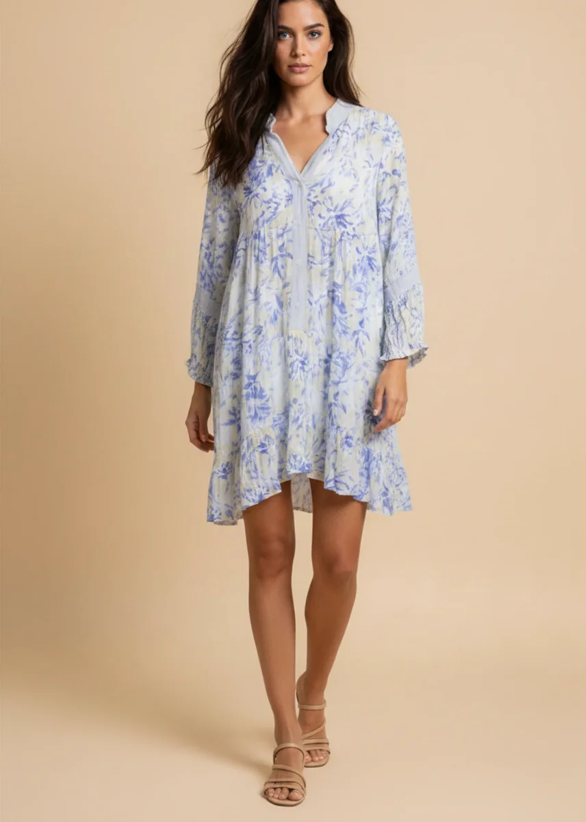 Vestido estampado corto - Imagen 2