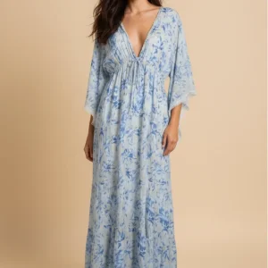 Vestido estampado largo