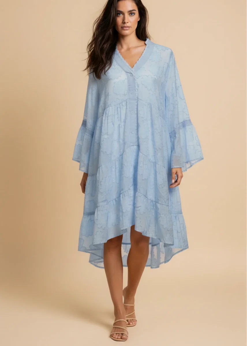 Vestido devoré corto - Imagen 2