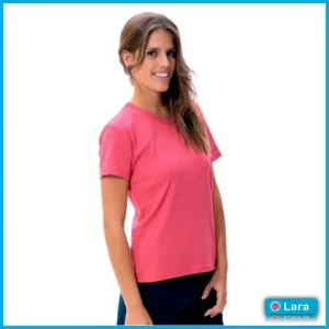 LARA 9707 Camiseta Manga Corta Cuello de Pico