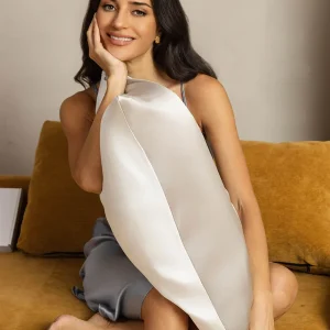 Fundas De Almohada De Seda De Mora 100% 22Momme - Diseño Bicolor