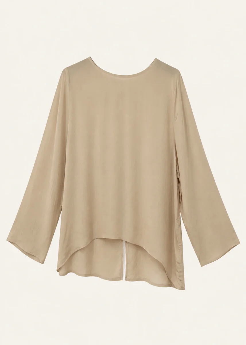 Blusa seda espalda botones - Imagen 4