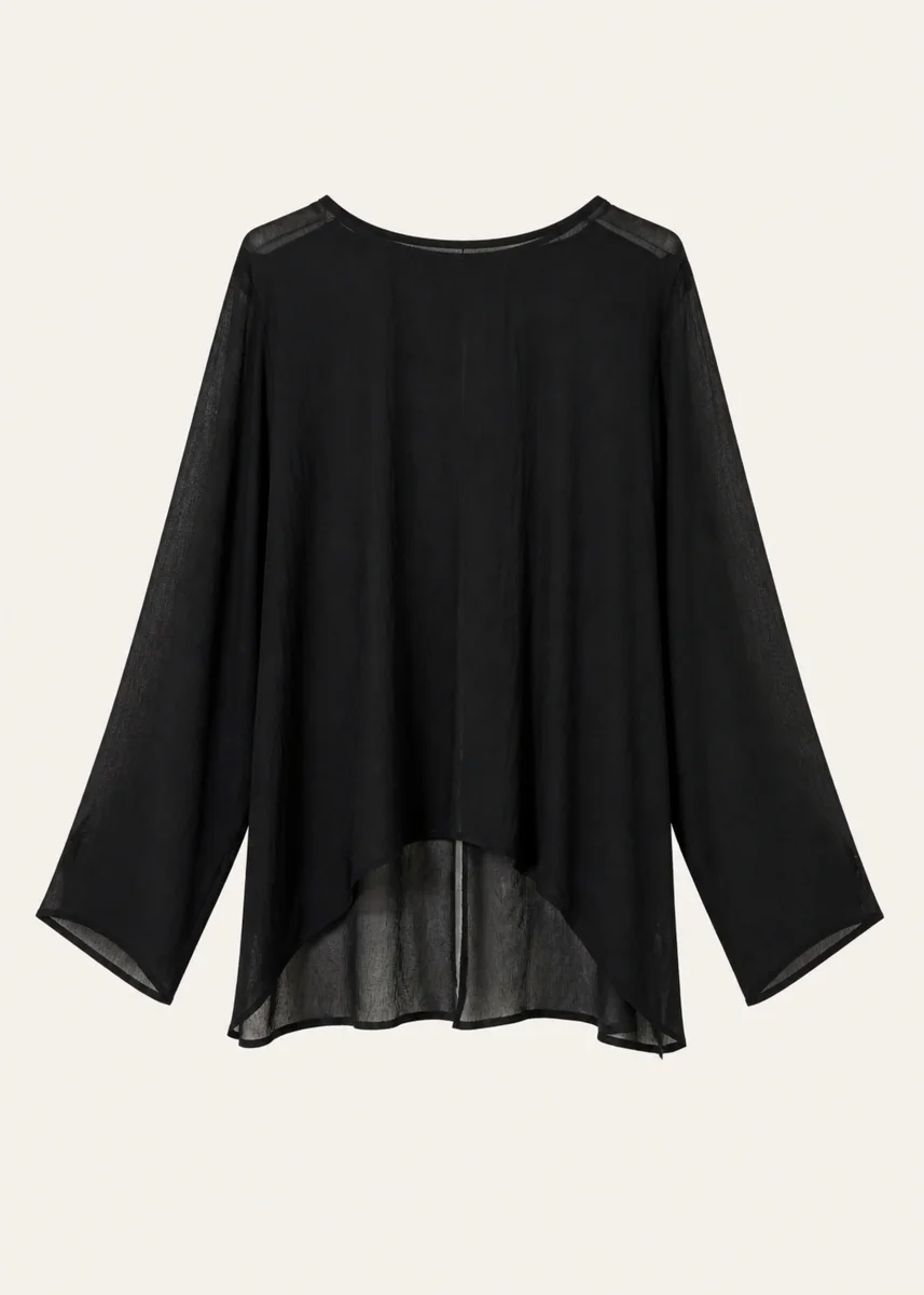 Blusa seda espalda botones - Imagen 6