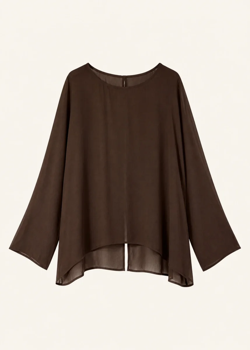 Blusa seda espalda botones - Imagen 7