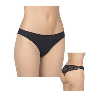 NAIARA 472 Brasileña con Encaje Talla Única Pack 2 Unidades
