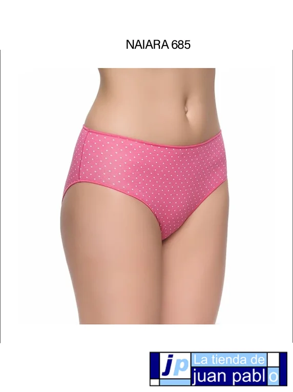 NAIARA 685 Braga Señora Algodón Estampado Talla Única Pack 2 Unidades - Imagen 3