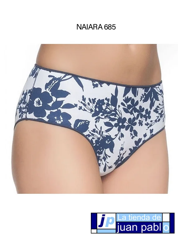 NAIARA 685 Braga Señora Algodón Estampado Talla Única Pack 2 Unidades