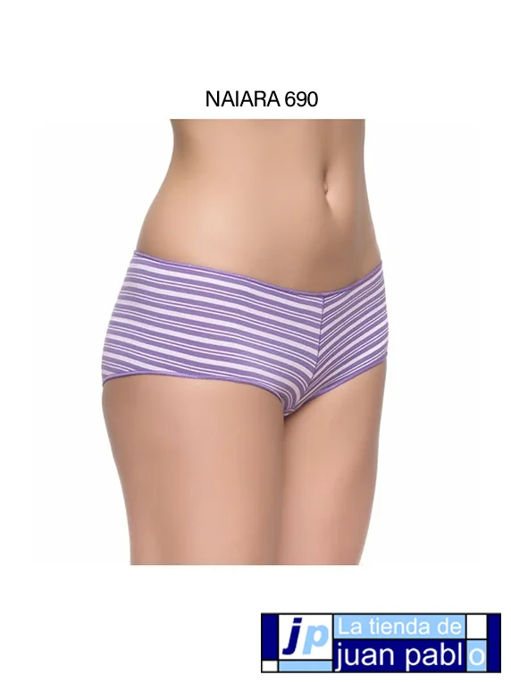 NAIARA 690 Culotte Algodón Estampado Talla Única Pack 2 Unidades