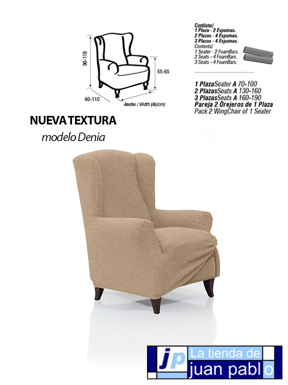 NUEVA TEXTURA Denia Funda Sillón Orejero