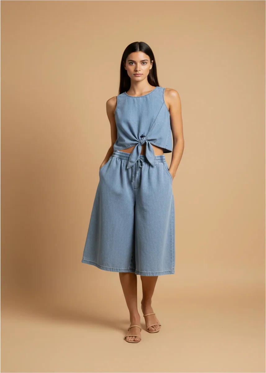 Bermuda denim bolsillos - Imagen 4