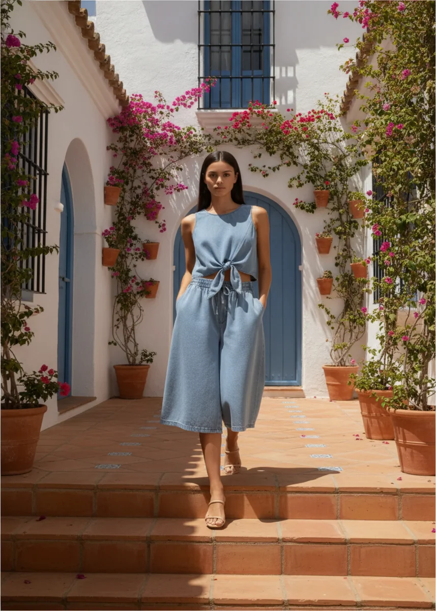 Bermuda denim bolsillos