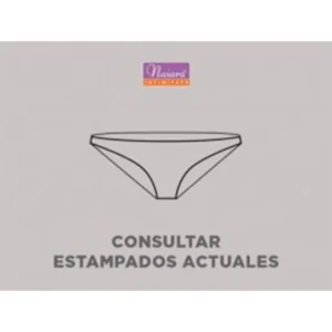 NAIARA 246 Bikini Bajo Algodón con Puntilla Talla Única Pack 2 Unidades