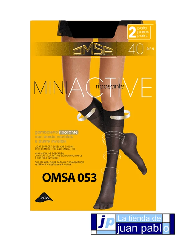 OMSA 053 Mini Media Active 40 DEN Pack 2 Pares
