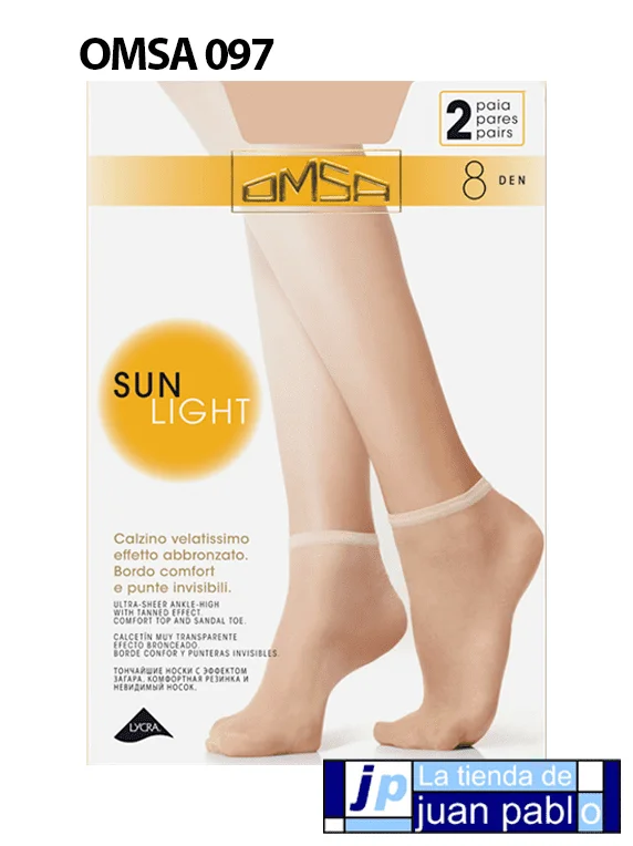 OMSA 097 Mini Media Tobillera Verano 8 DEN Pack 2 Pares