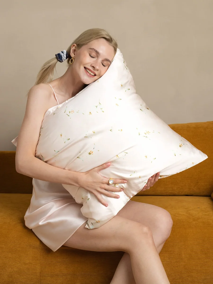 Funda de Almohada de Seda 100% Mulberry 19 Momme - Lirio - Imagen 9