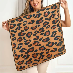 Pañuelo cuadrado estampado de seda pura 68x68cm/26,8
