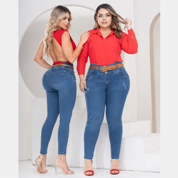 Jeans Colombianos Push Up con Faja 2692FAJA - Imagen 3