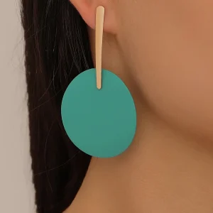 Pendientes de diseño redondeado colgante, Emily