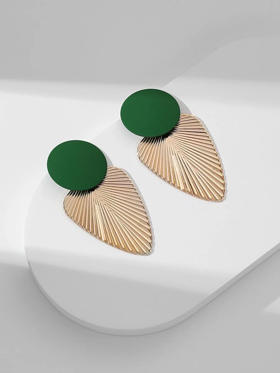Pendientes geométricos de metal, Elsa - Imagen 7