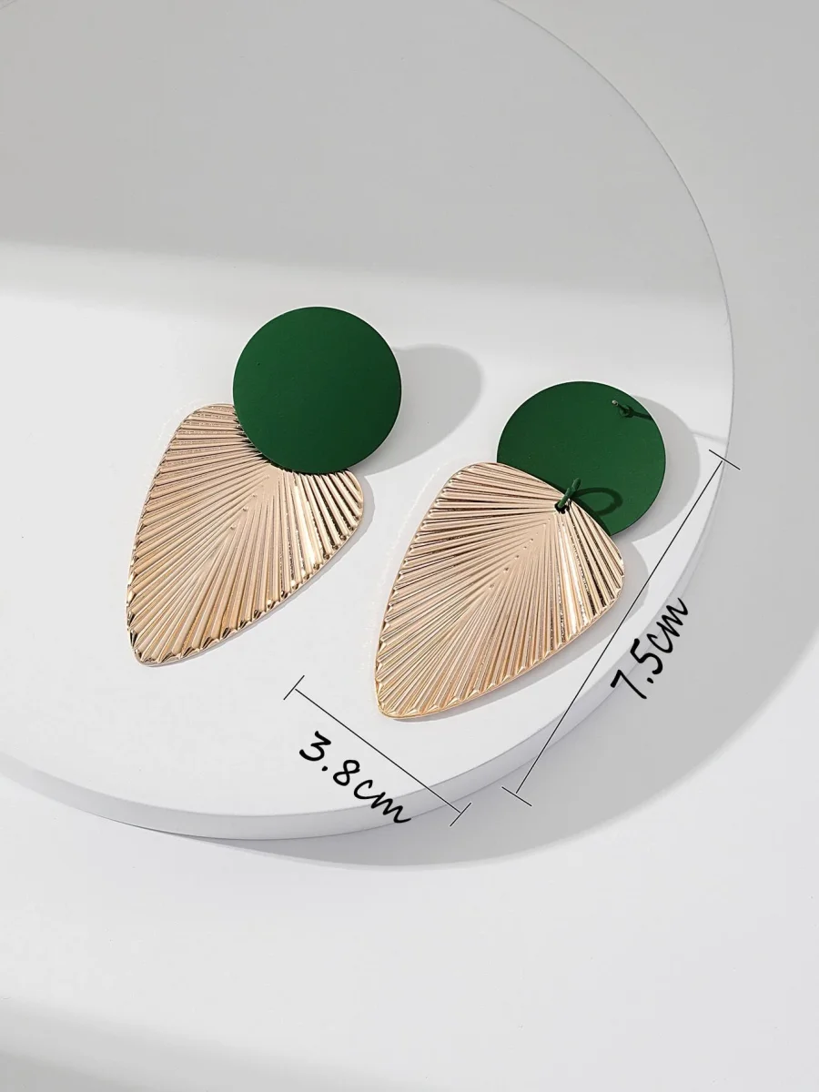 Pendientes geométricos de metal, Elsa - Imagen 9