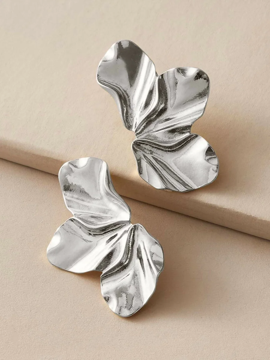 Pendientes geométricos en forma de flor, Alexia - Imagen 3