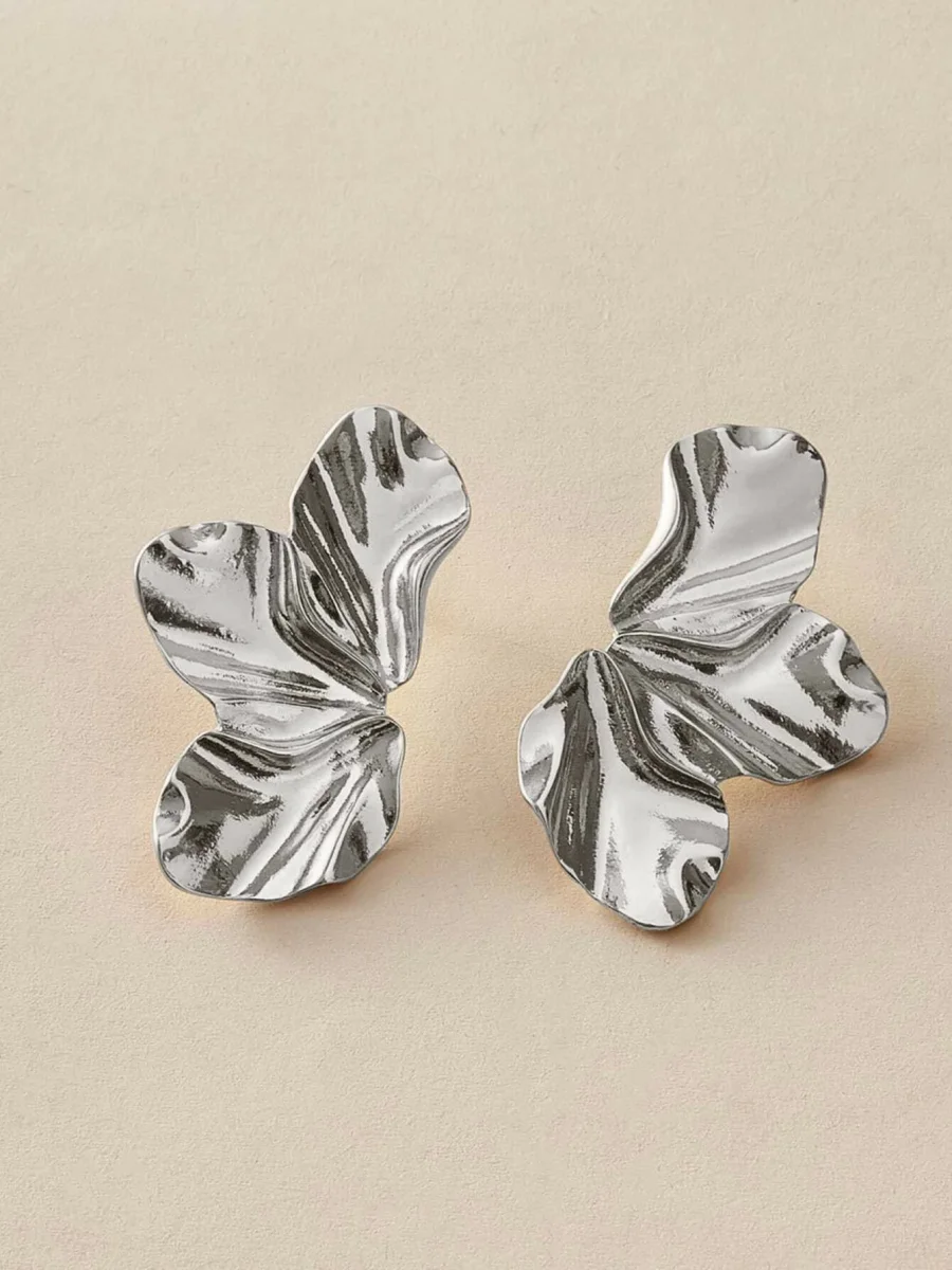 Pendientes geométricos en forma de flor, Alexia - Imagen 4