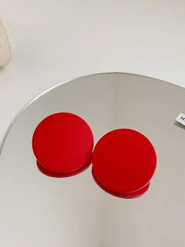 Pendientes geométricos redondos - Imagen 6