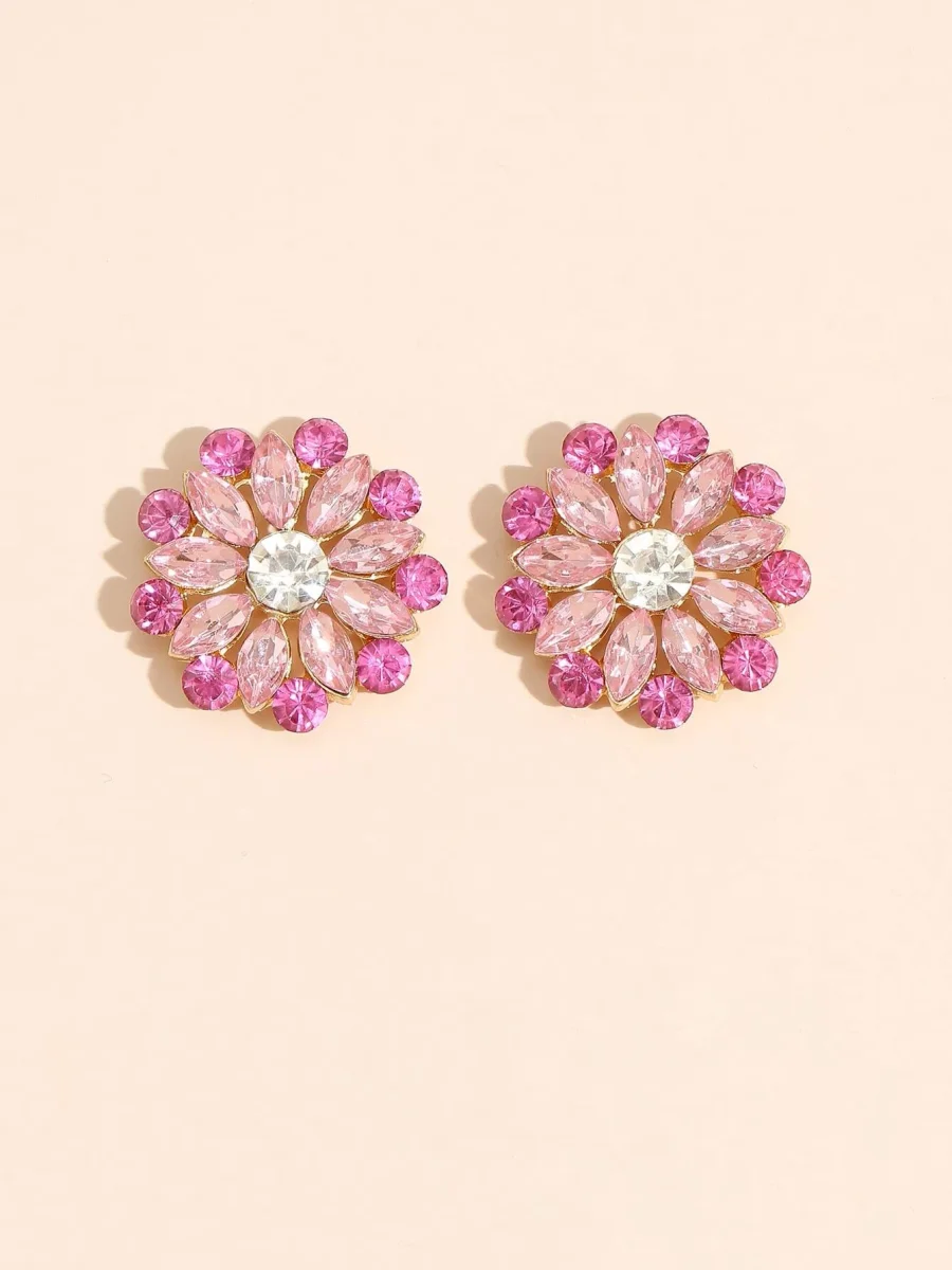 Pendientes diseño de flor en cristal, Agata - Imagen 4