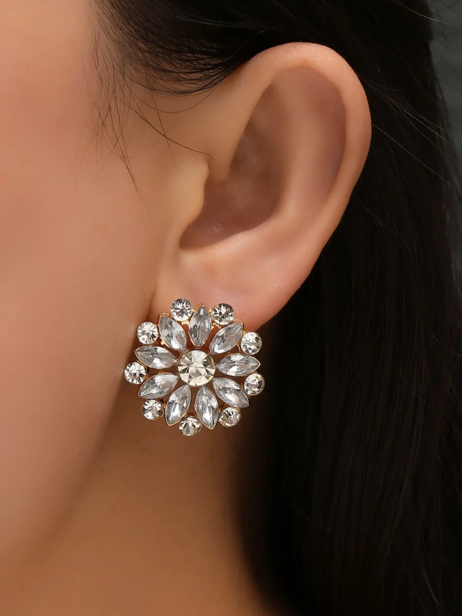 Pendientes diseño de flor en cristal, Agata - Imagen 5