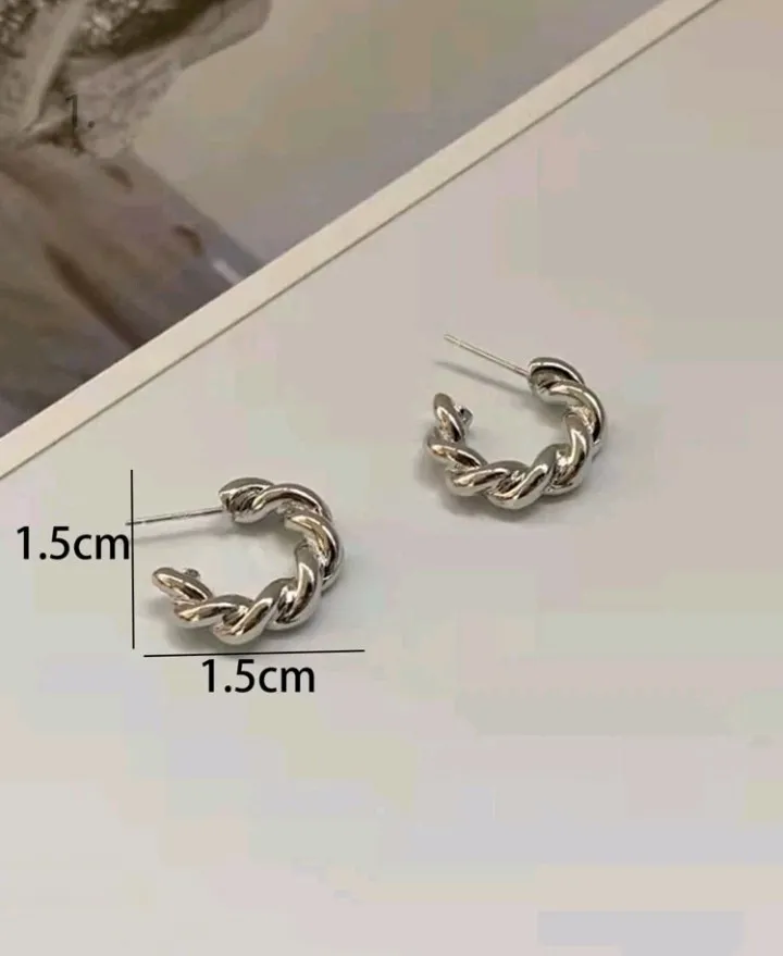 Pendientes de metal diseño de aro abierto, Gala - Imagen 7