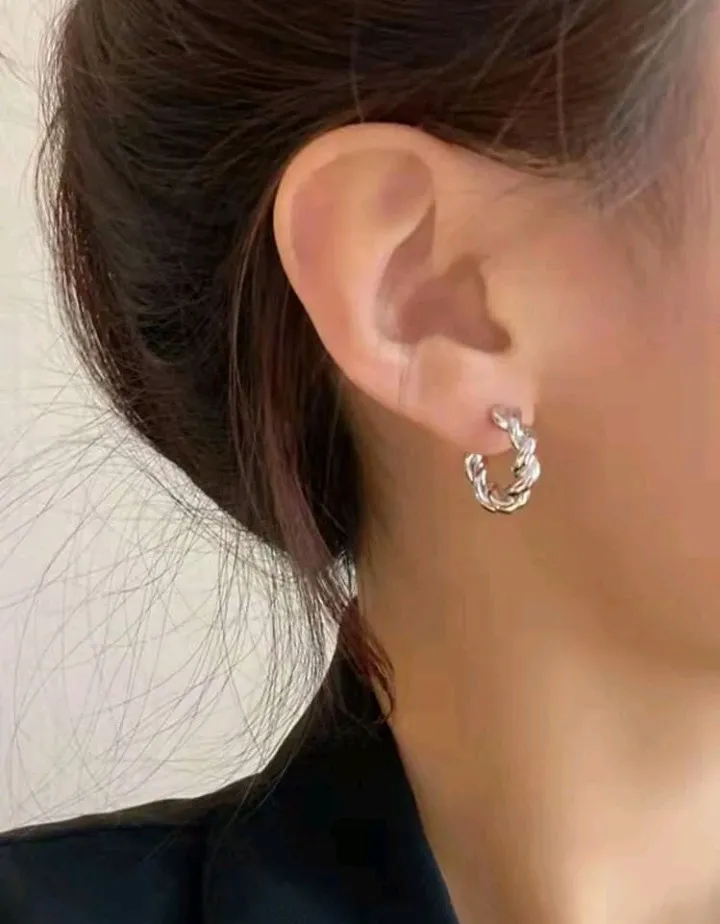 Pendientes de metal diseño de aro abierto, Gala - Imagen 5