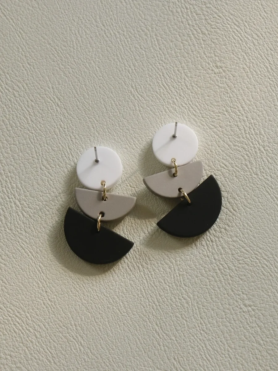 Pendientes largos de diseño geométrico, Grisel - Imagen 4