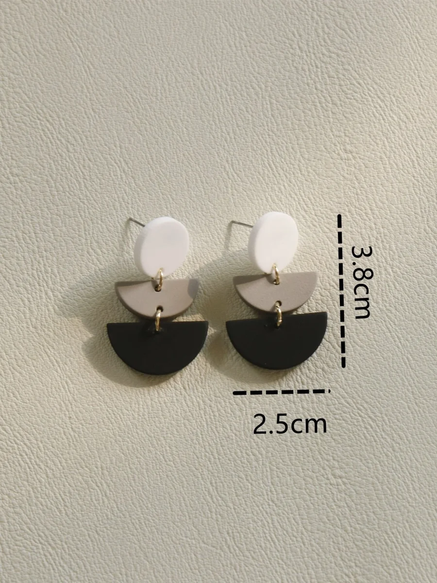 Pendientes largos de diseño geométrico, Grisel - Imagen 5