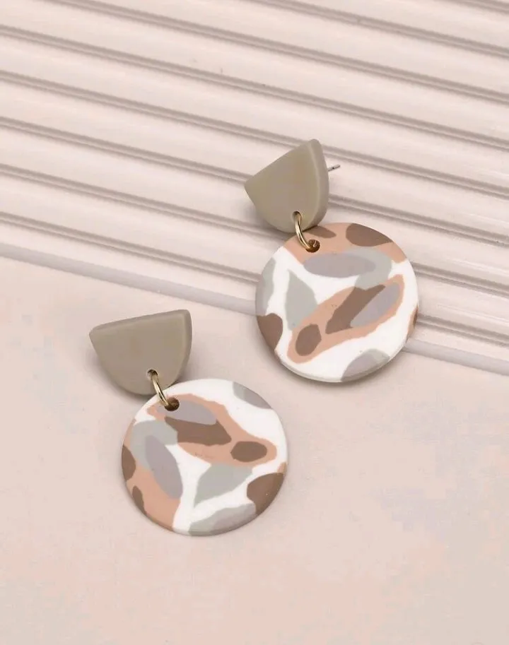 Pendientes geométricos redondos, Noa - Imagen 6