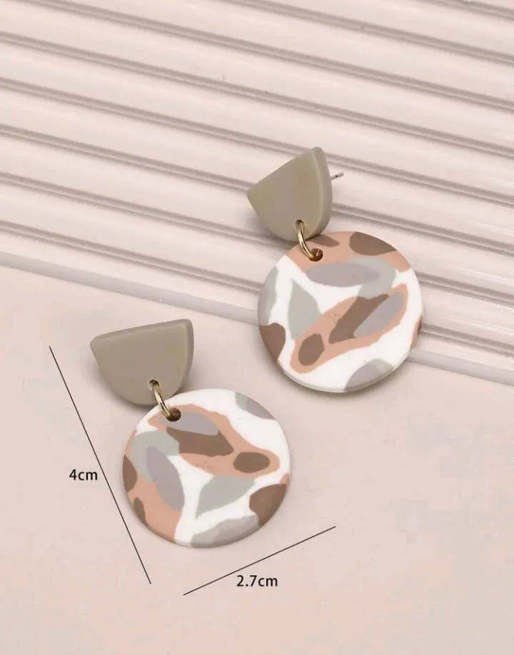 Pendientes geométricos redondos, Noa - Imagen 7