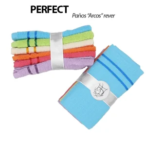 PERFECT Set 6 Paños de Cocina «Arco» de Rizo Reversibles