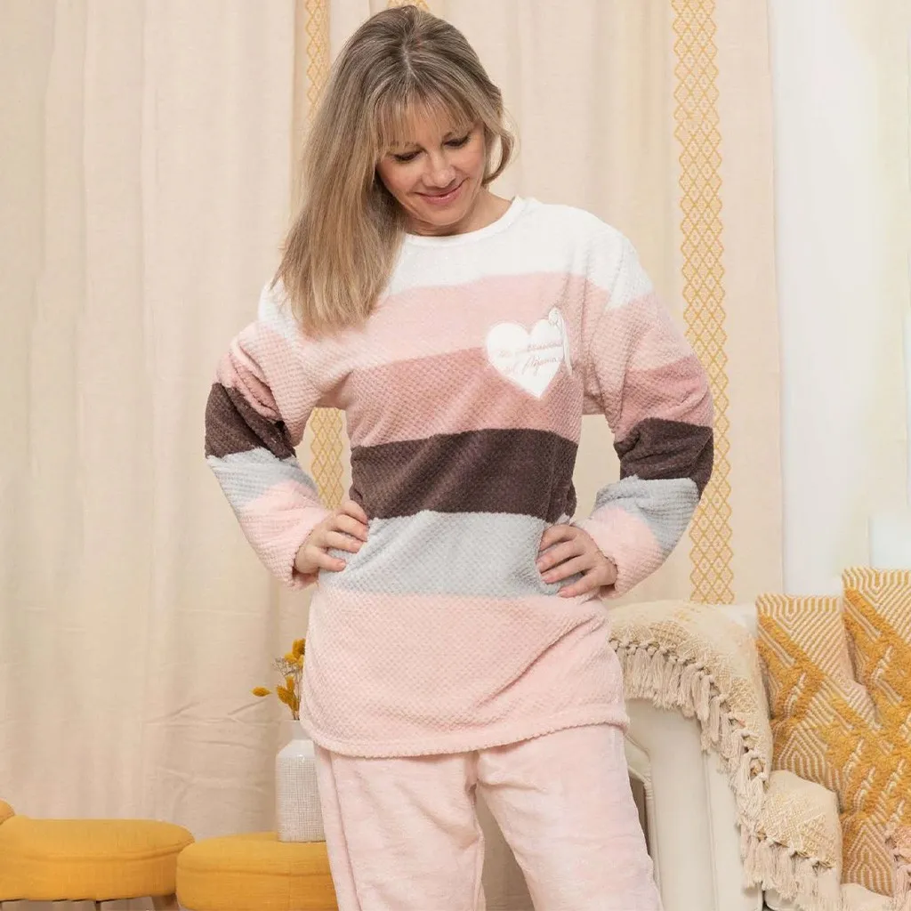 Pijama coralina corazón
