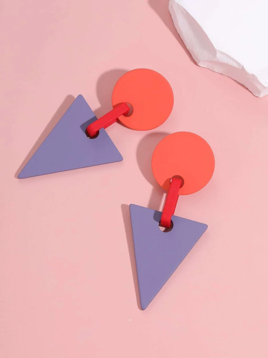 Pendientes geométricos largos, Laís - Imagen 5