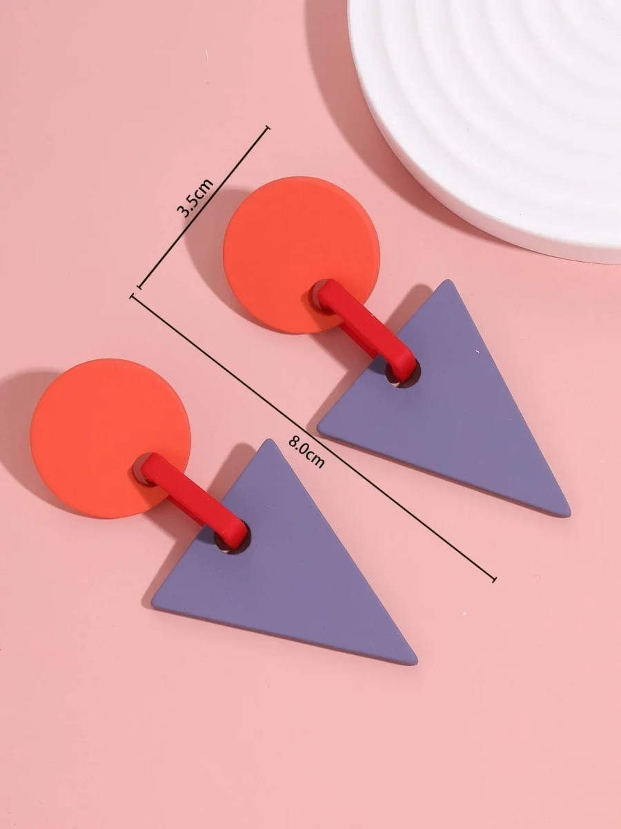 Pendientes geométricos largos, Laís - Imagen 6