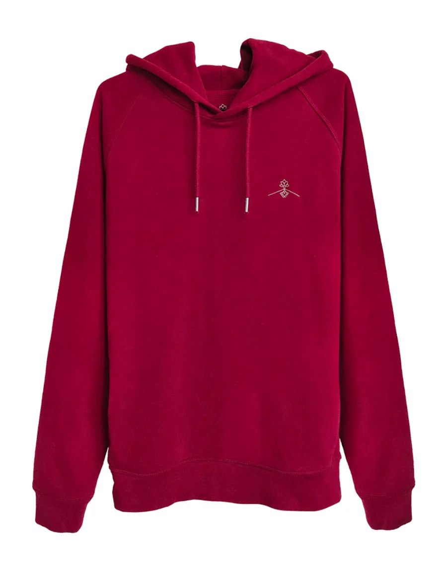 Sudadera orgánica - Burdeos - Imagen 3
