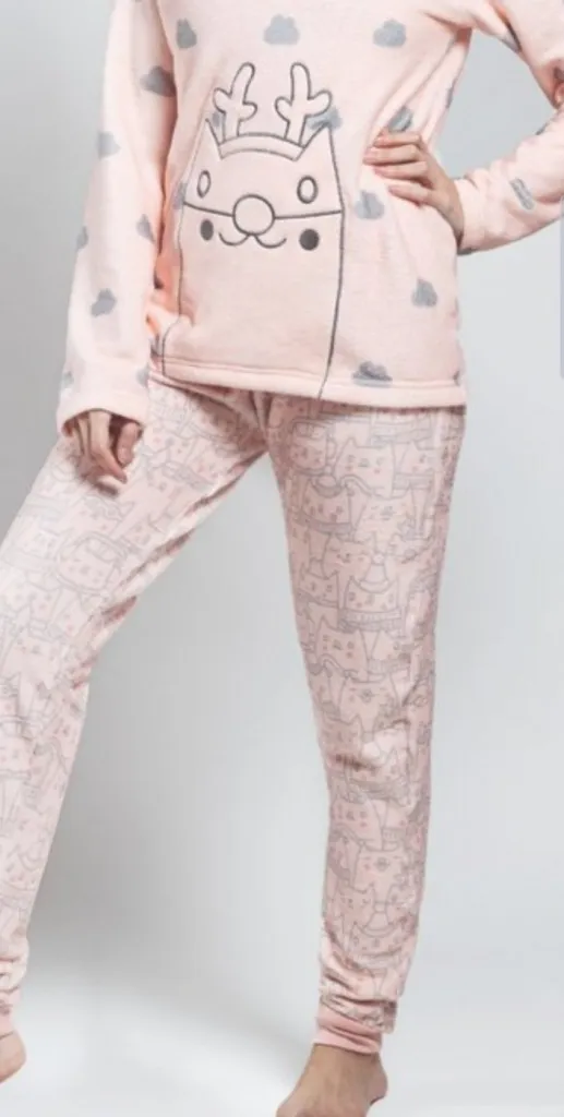 Pijama de coralina con diseño de dibujo - Imagen 4