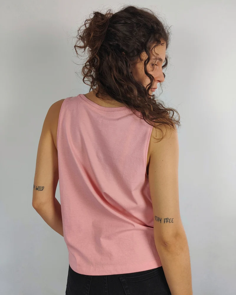 Camiseta tirantes orgánica - Coral - Imagen 3
