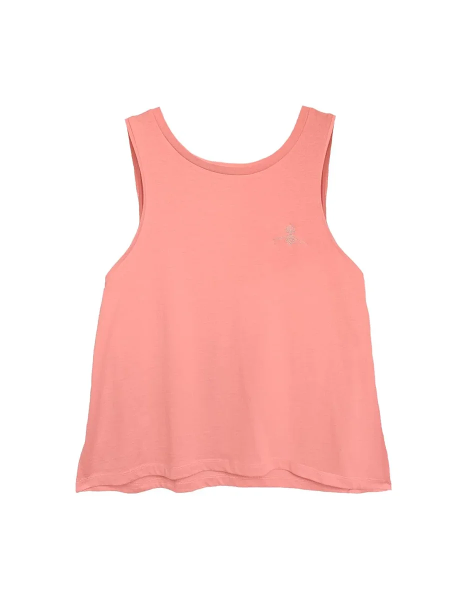 Camiseta tirantes orgánica - Coral - Imagen 2